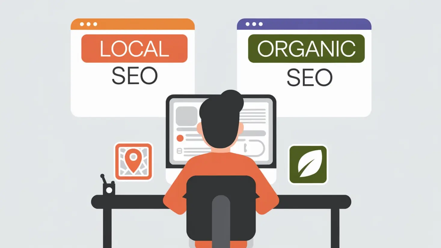 what is the difference between local and organic seo